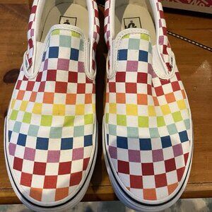 Vans Shoes Rainbow Checkerboard Slip On Men’s 11.5 worn once